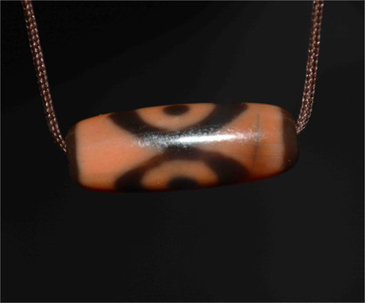 Genuine Tibetan Ancient Three Eyes Dzi Bead Cinnabar Pendant Amulet Himalaya Old Antique Real Bloodspots Agate Nepal 3 Eyed Pure Gzi Talisman Bracelet