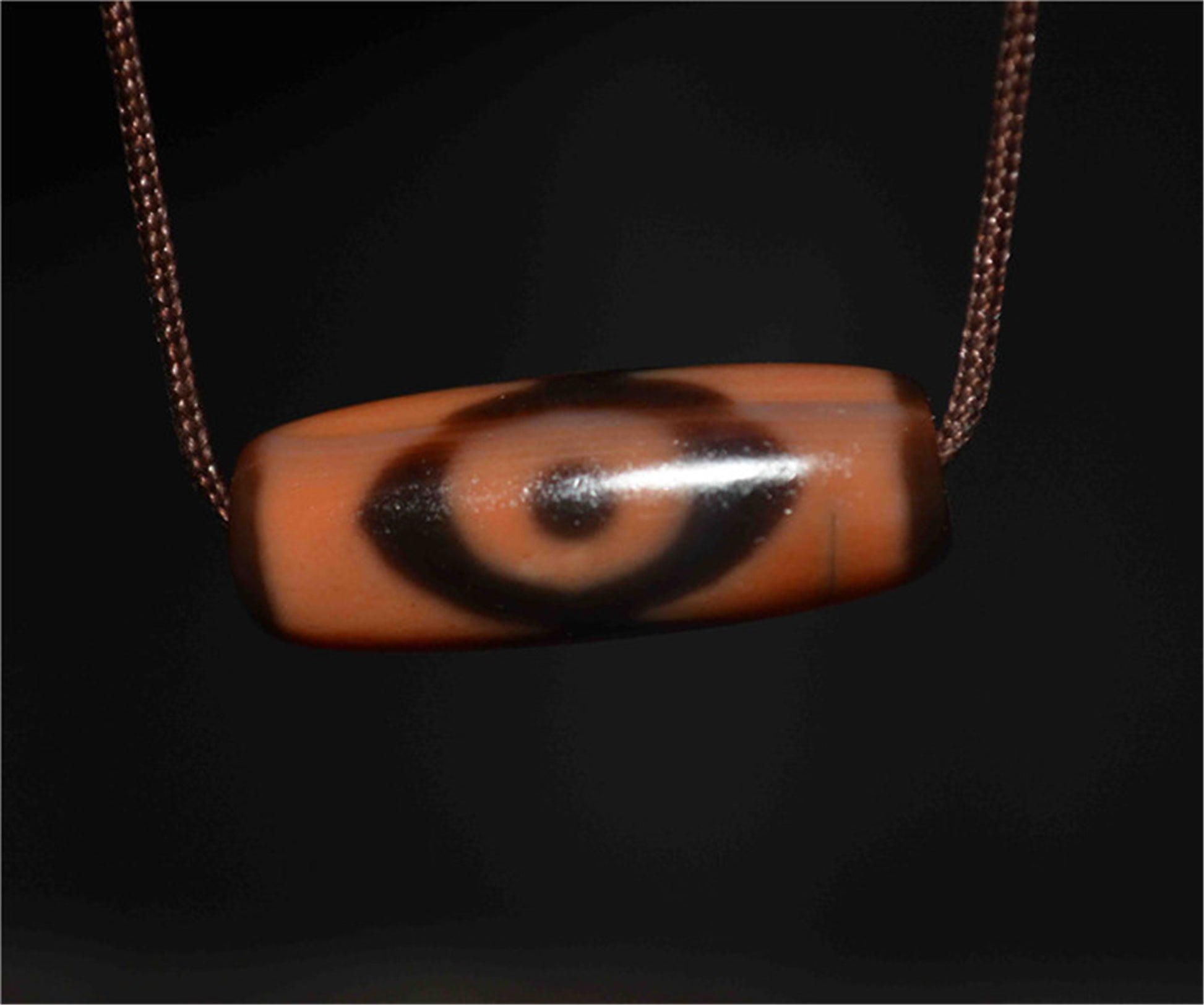 Genuine Tibetan Ancient Three Eyes Dzi Bead Cinnabar Pendant Amulet Himalaya Old Antique Real Bloodspots Agate Nepal 3 Eyed Pure Gzi Talisman Bracelet