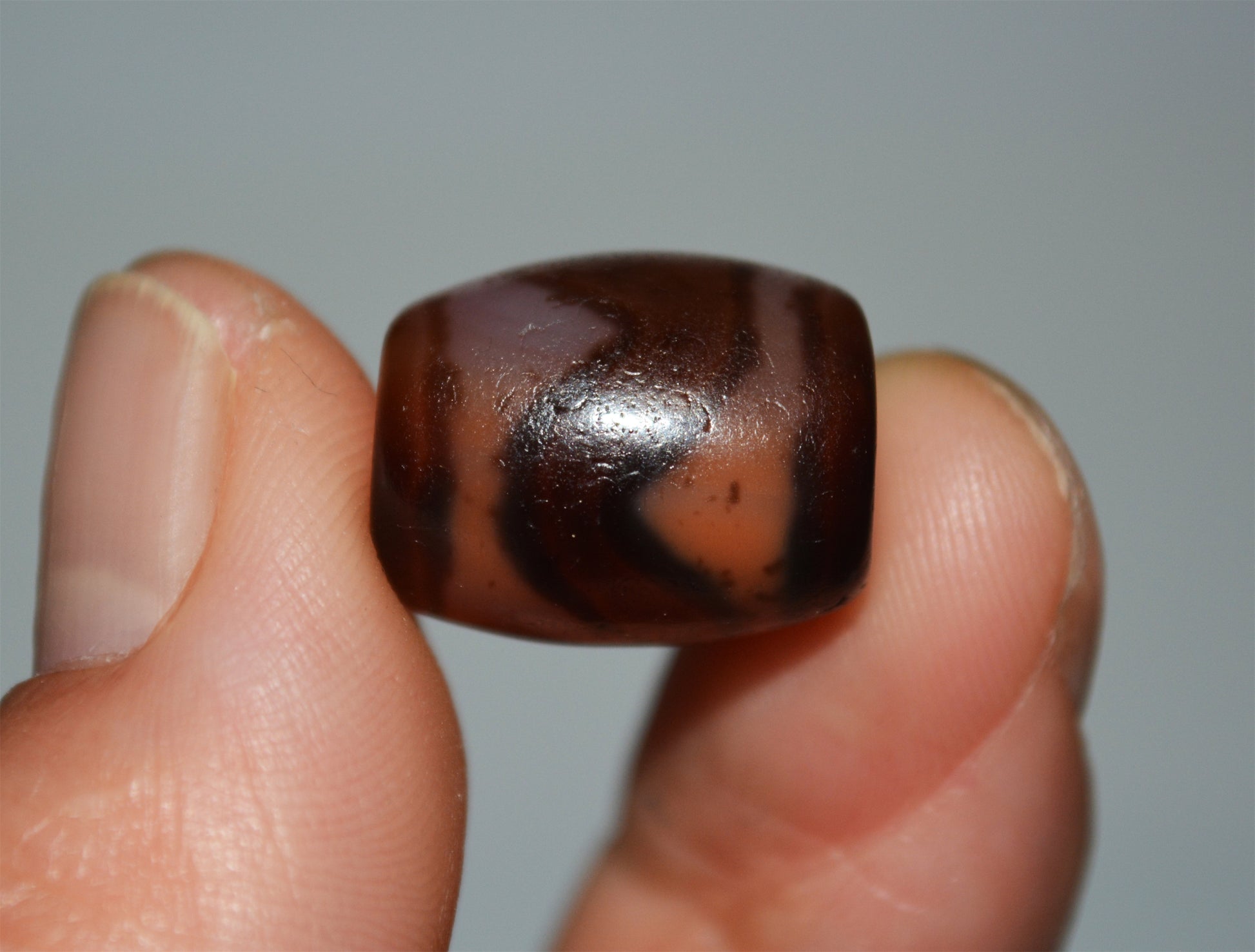 Ancient Genuine Tibetan Tiger Tooth Dzi Bead Amulet Himalaya Zigzag Old Antique Real Agate Nepal Water Wave Pure Gzi Pendant Talisman Bracelet