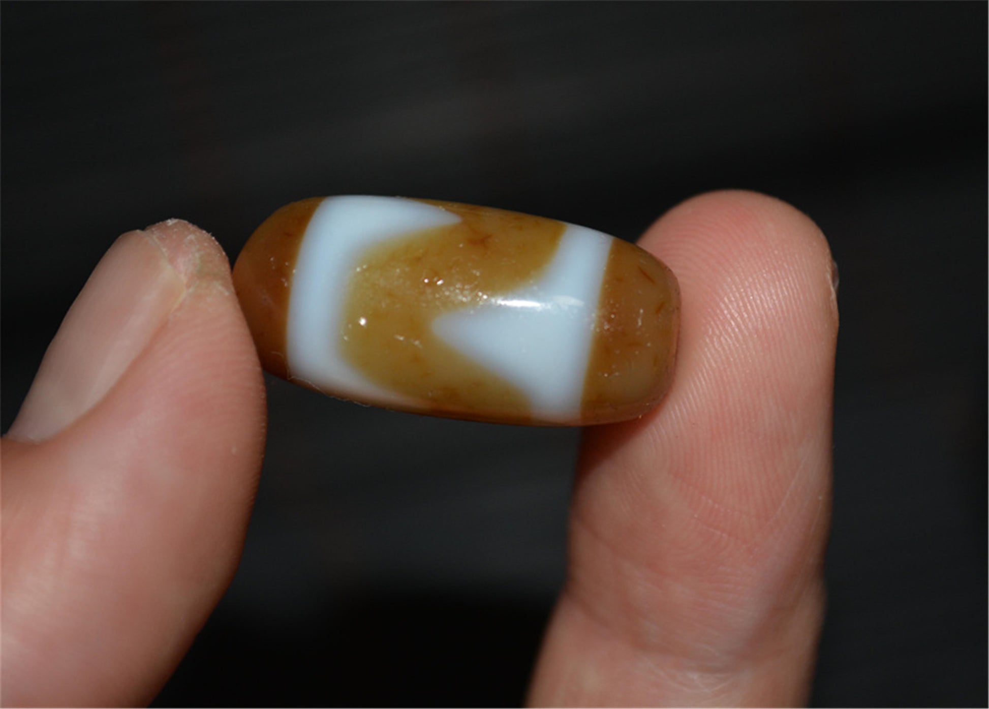 Genuine Tibetan Ancient Tiger Tooth Dzi Bead Amulet Pendant Himalaya Agate Zigzag Old Antique Nepal Real Water Wave Pure Gzi Talisman Bracelet