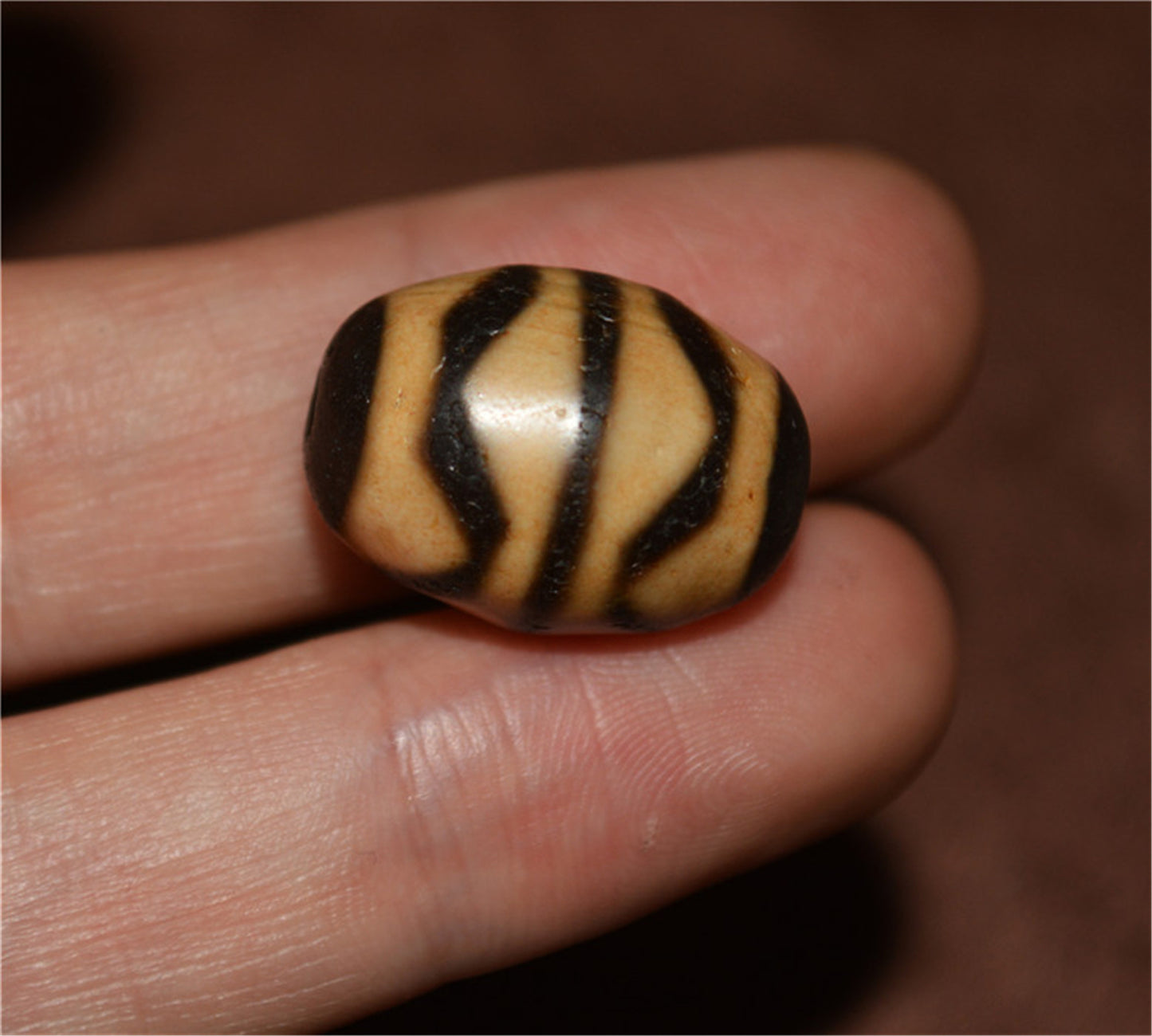 Tibetan Ancient Tiger Tooth Dzi Bead Amulet Pendant Himalaya Agate Zigzag Old Antique Nepal Real Water Wave Pure Gzi Talisman Bracelet
