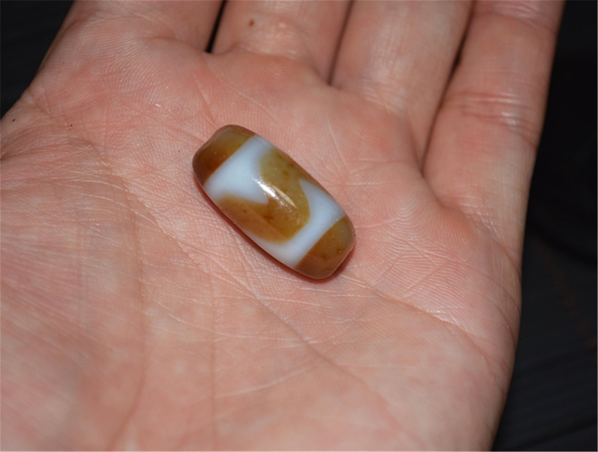 Genuine Tibetan Ancient Tiger Tooth Dzi Bead Amulet Pendant Himalaya Agate Zigzag Old Antique Nepal Real Water Wave Pure Gzi Talisman Bracelet