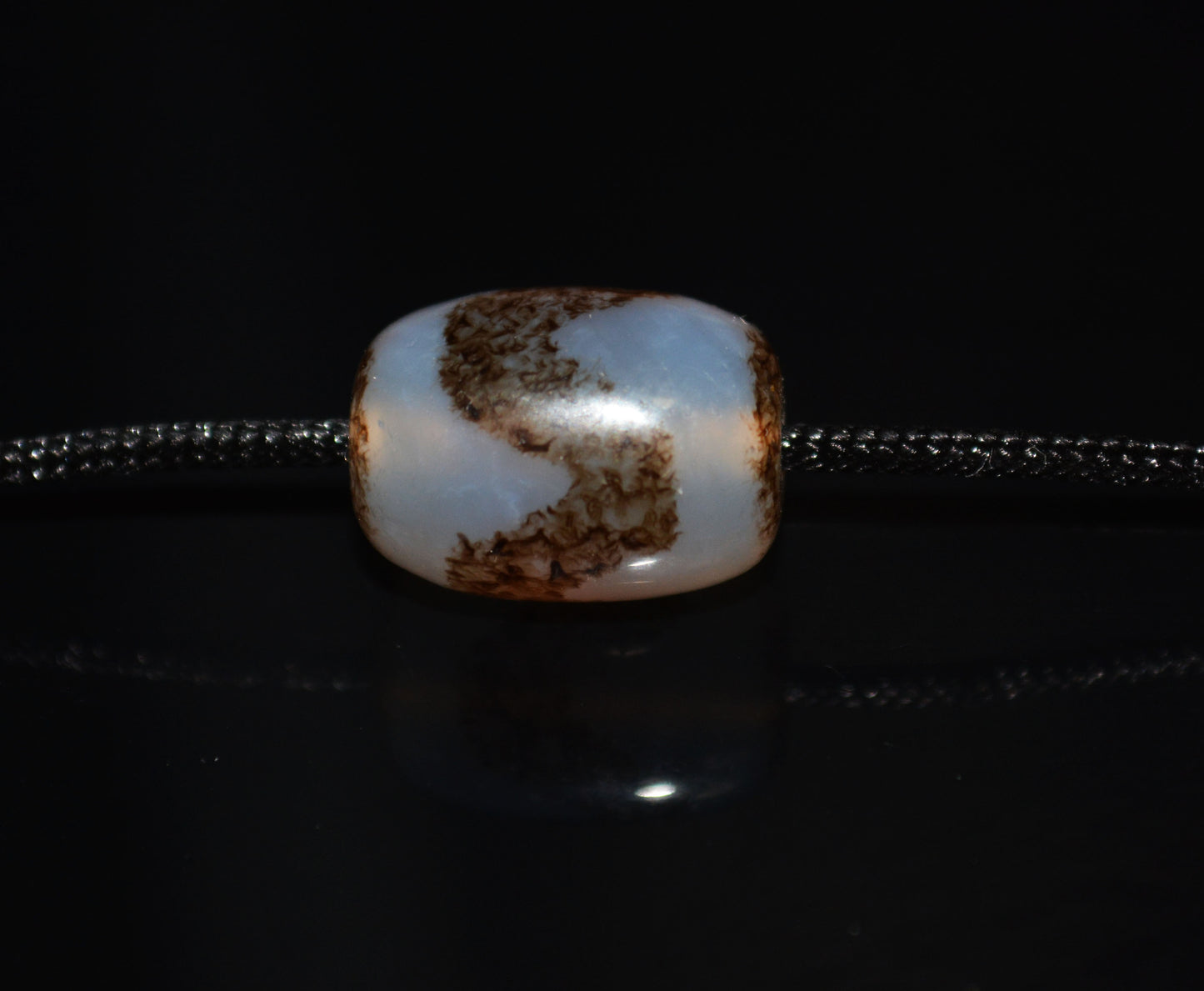 Genuine Tibetan Ancient Water Wave Dzi Bead Amulet Pendant Himalaya Agate Zigzag Old Antique Real Tiger Tooth Pure Gzi Talisman Bracelet