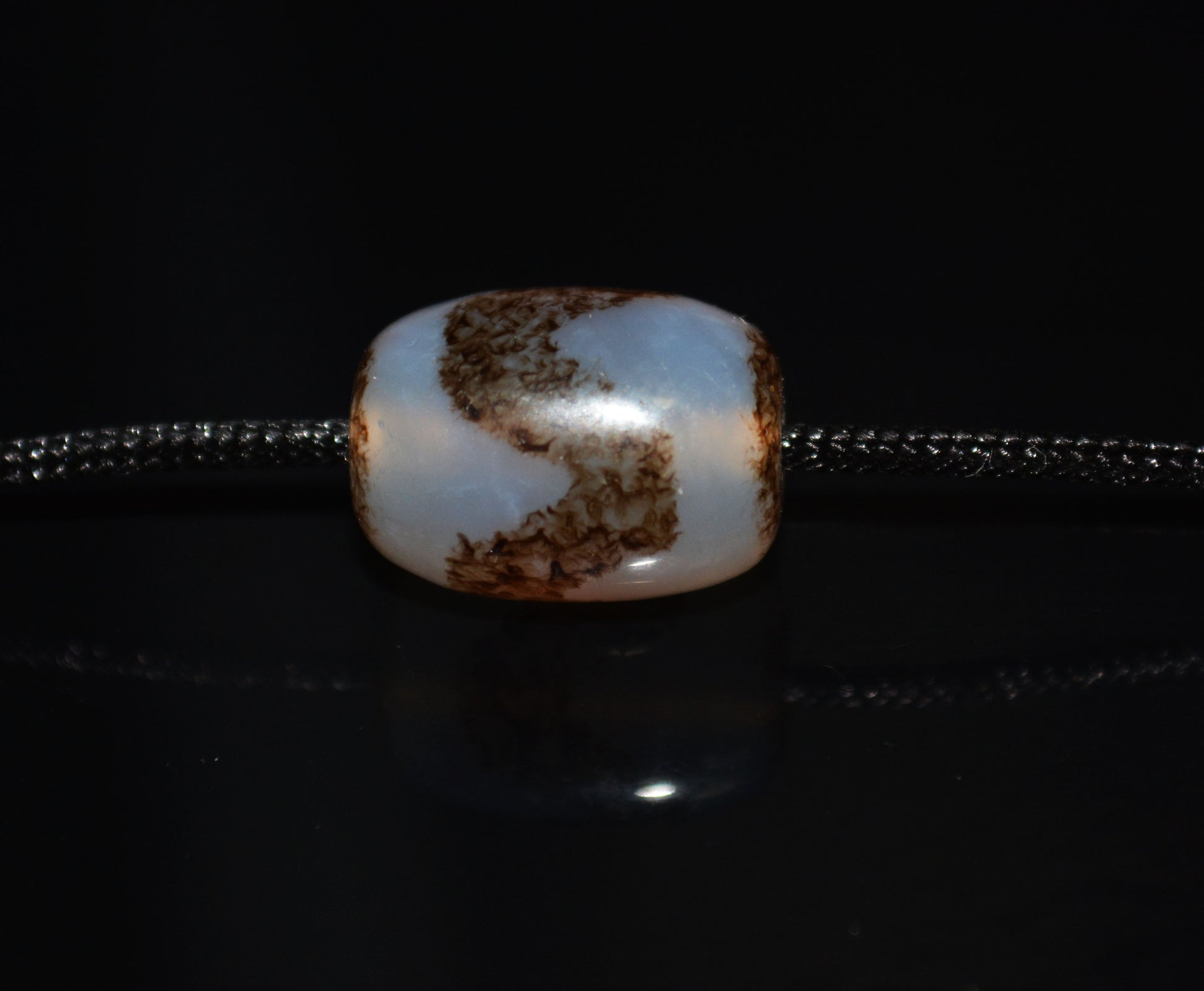 Genuine Tibetan Ancient Water Wave Dzi Bead Amulet Pendant Himalaya Agate Zigzag Old Antique Real Tiger Tooth Pure Gzi Talisman Bracelet