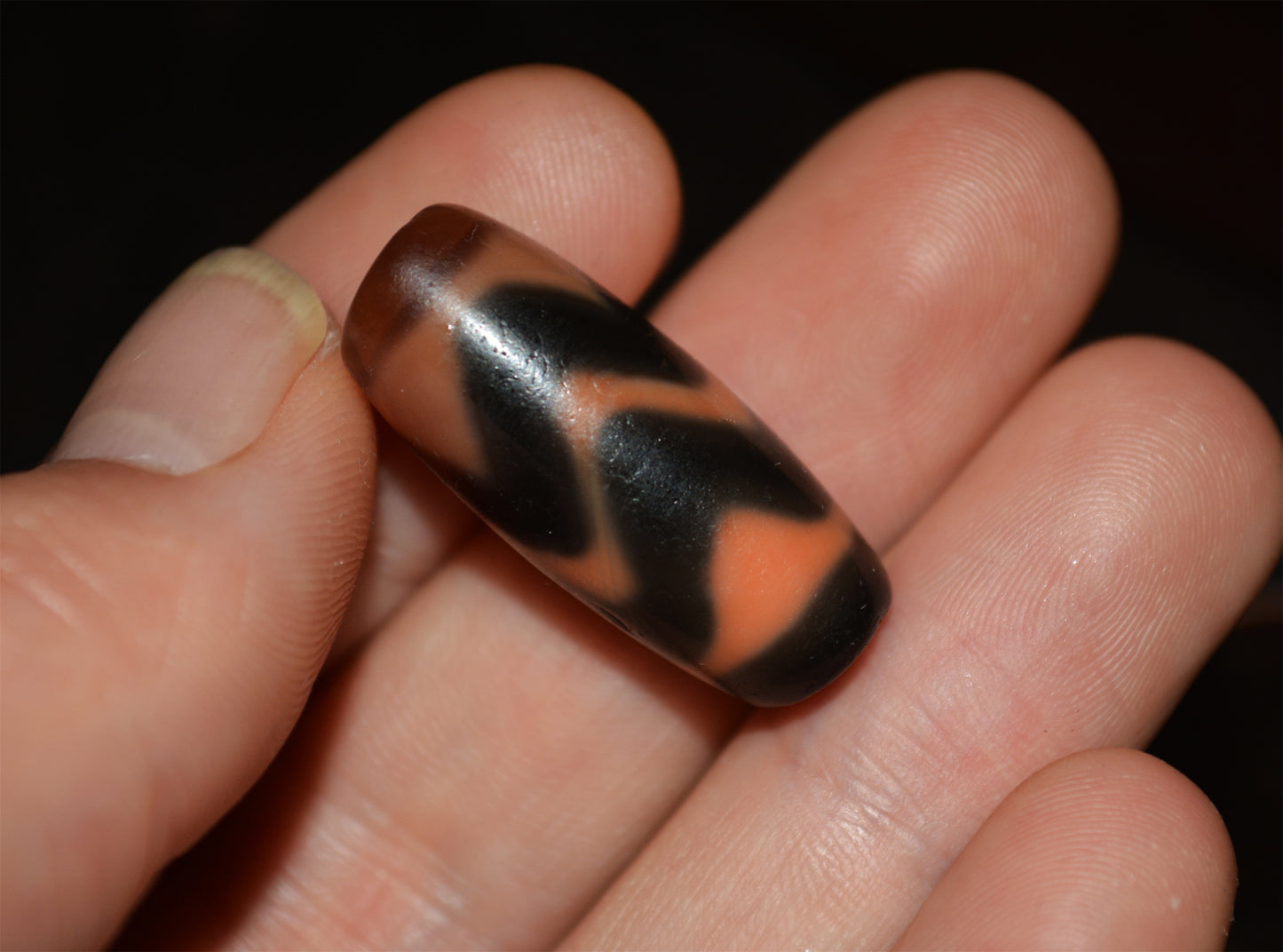 Genuine Tibetan Ancient Tiger Tooth Dzi Bead Pendant Water Wave Amulet Himalaya Zigzag Old Antique Real Agate Nepal Pure Gzi Talisman Bracelet