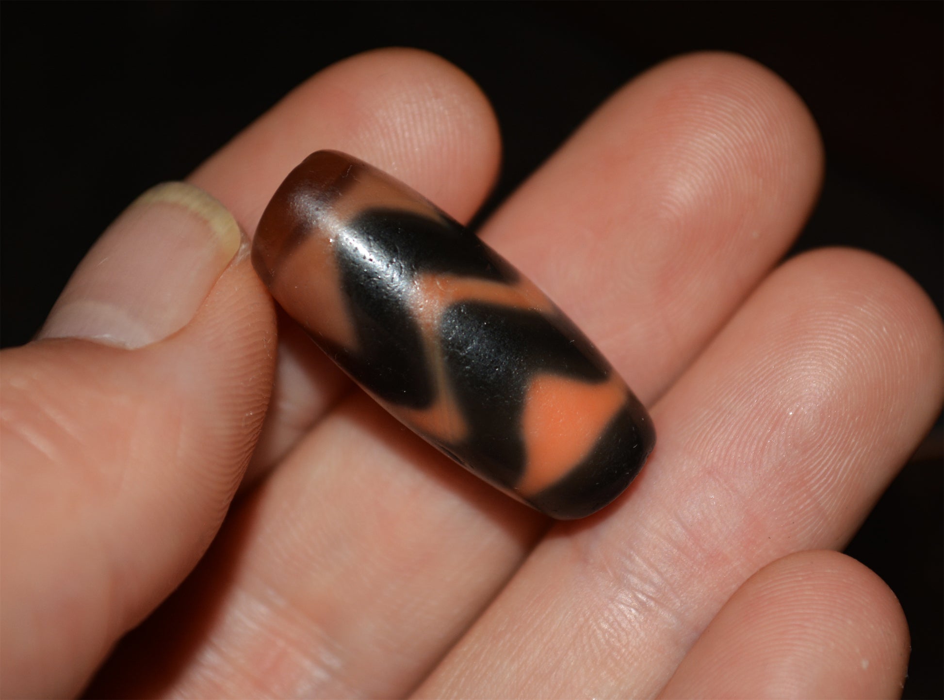 Genuine Tibetan Ancient Tiger Tooth Dzi Bead Pendant Water Wave Amulet Himalaya Zigzag Old Antique Real Agate Nepal Pure Gzi Talisman Bracelet