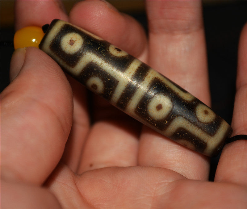 Genuine Tibetan Ancient Twelve Eyes Dzi Bead Pendant Amulet Himalaya Old Antique Real Agate Nepal 12 Eyed Pure Gzi Talisman Bracelet