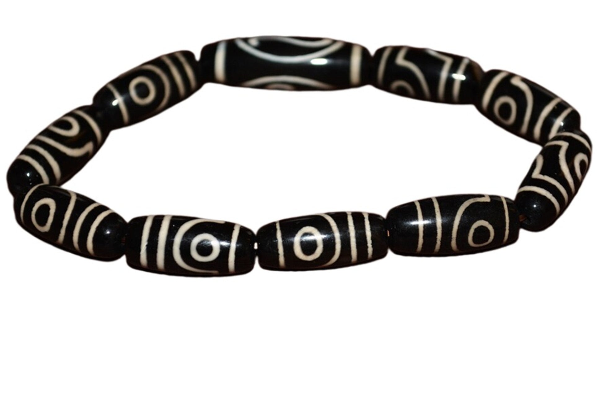 Genuine Tibetan Antique Two Eyes Dzi Bead Bracelet Amulet Himalaya Old Mala Real Agate Nepal 2 Eyed Pure Gzi Talisman Bracelet