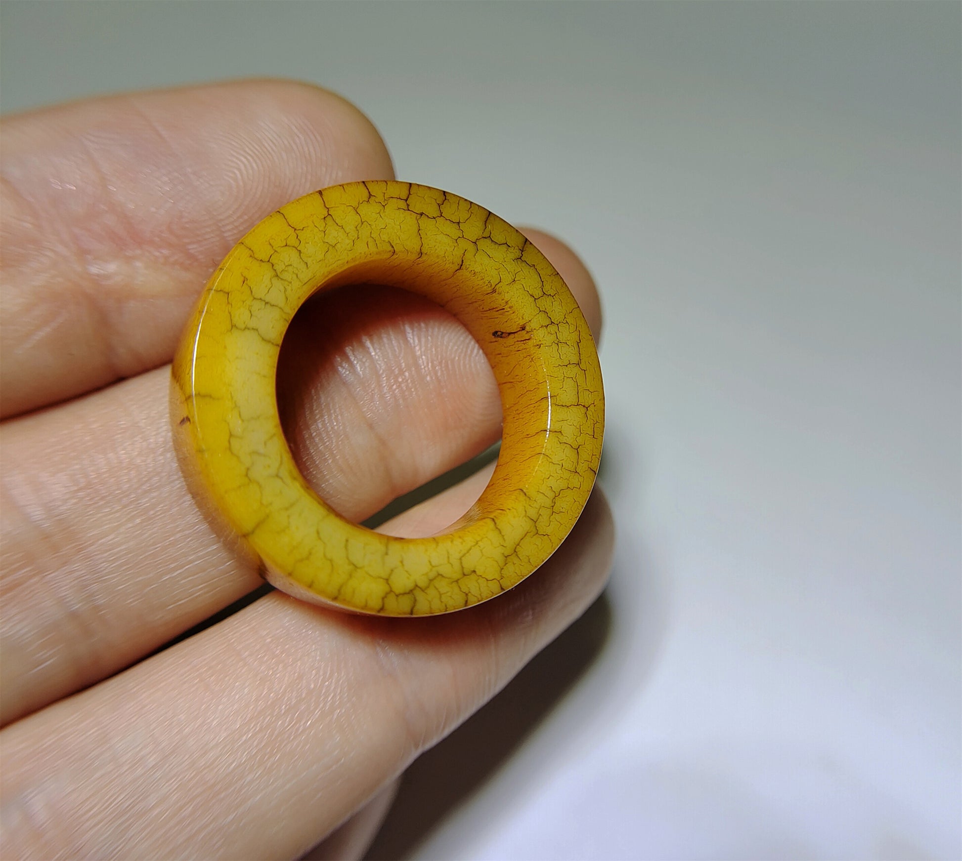 Genuine Tibetan Antique Yak Bone Amulet Pendant Ring Real Kapala Beads Old Mala Prayer Doughnut Lucky Talisman Donut