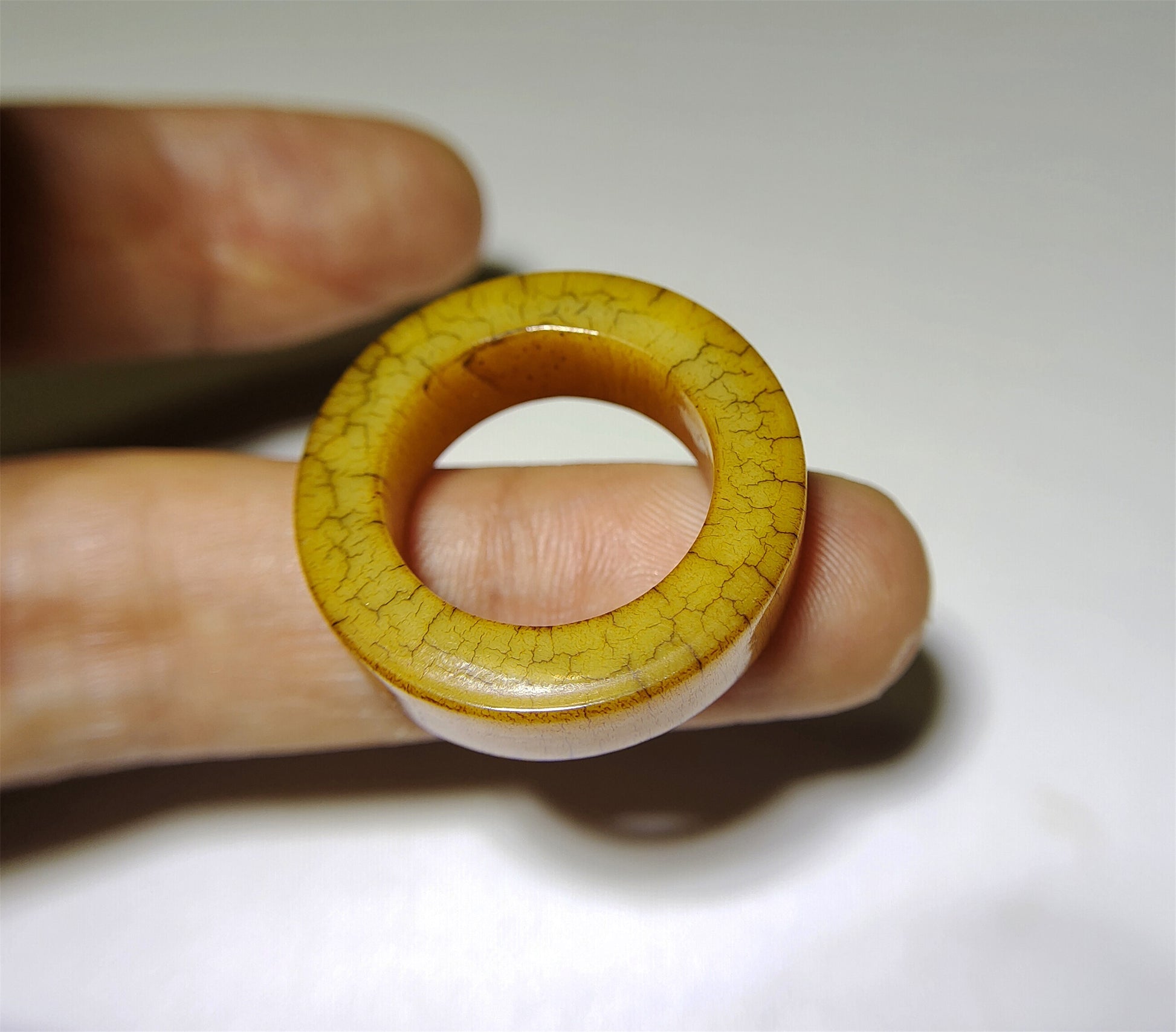 Genuine Tibetan Antique Yak Bone Amulet Pendant Ring Real Kapala Beads Old Mala Prayer Doughnut Lucky Talisman Donut