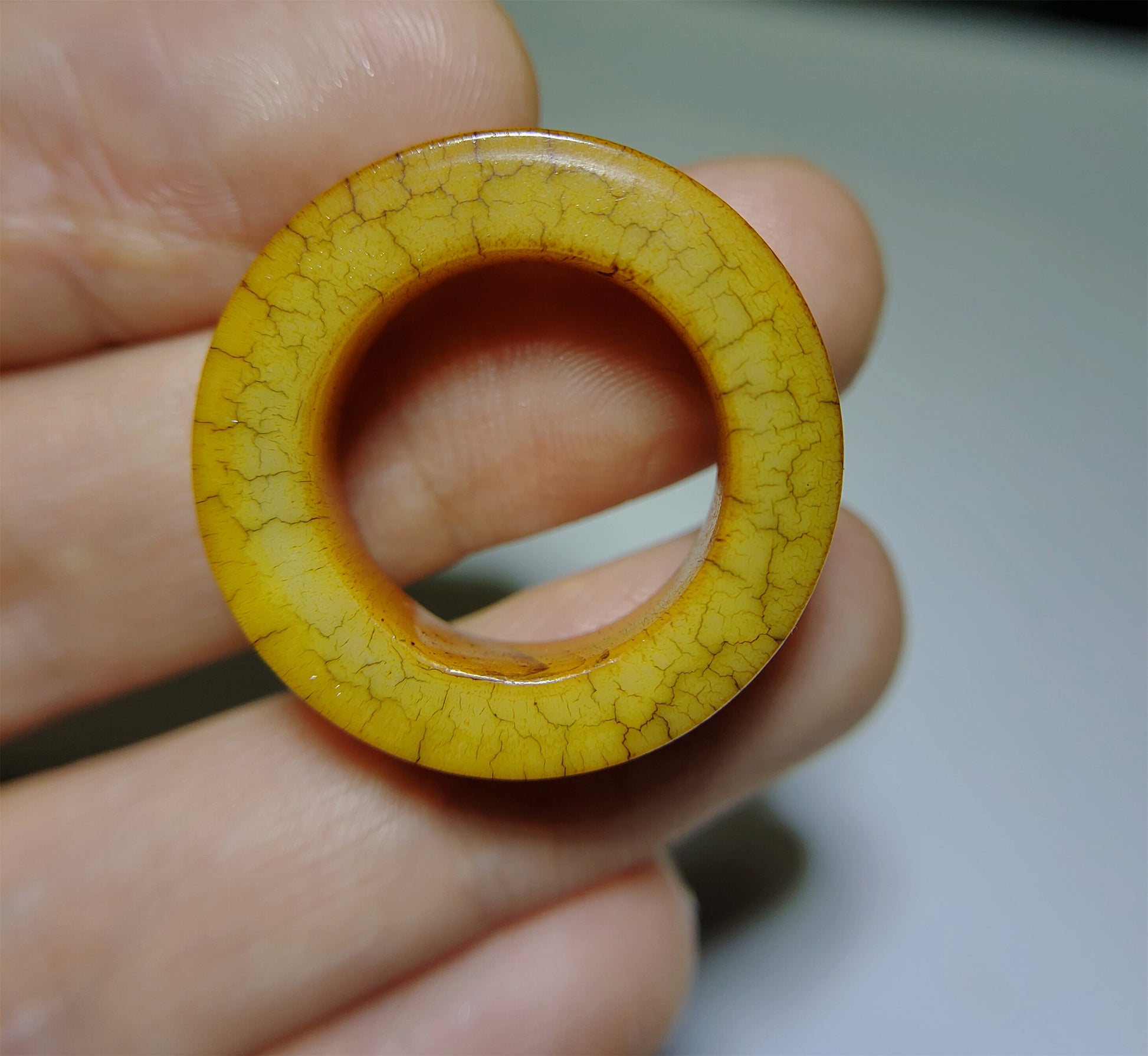 Genuine Tibetan Antique Yak Bone Amulet Pendant Ring Real Kapala Beads Old Mala Prayer Doughnut Lucky Talisman Donut