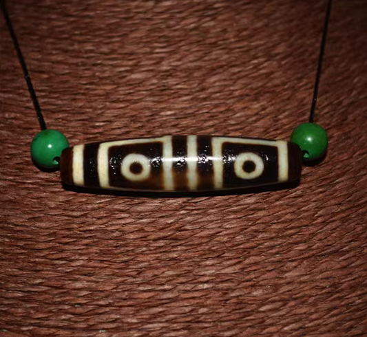 Genuine Tibetan Old Ancient Four Eyes Dzi Bead Amulet Pendant Himalaya Agate Real Pure 4 Eyed Gzi Antique Talisman Bracelet
