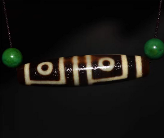 Genuine Tibetan Old Ancient Four Eyes Dzi Bead Amulet Pendant Himalaya Agate Real Pure 4 Eyed Gzi Antique Talisman Bracelet