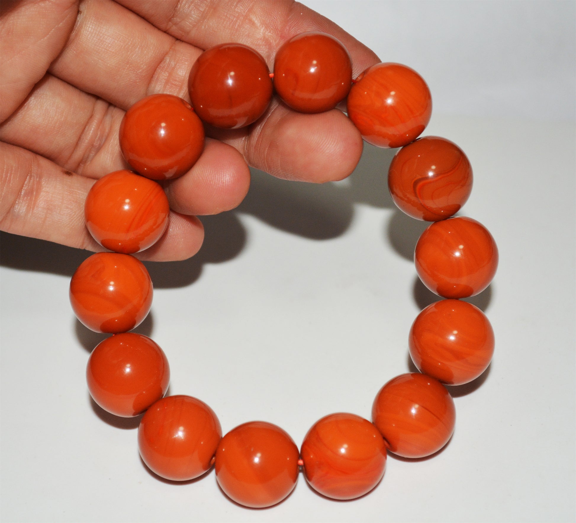 Genuine Tibetan Pema Raka Agate Bracelet Mala Prayer Beads Nanhong Carnelian Rosary Himalaya Real Worry Amulet