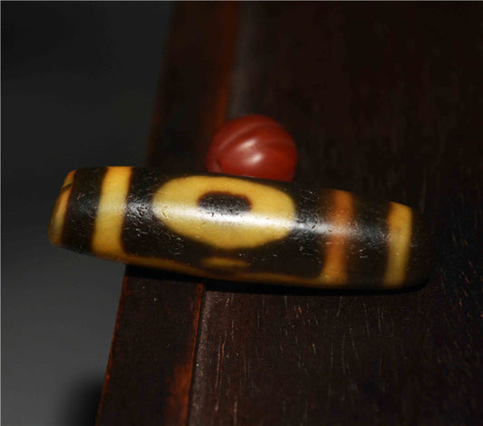 Genuine Himalayan Ancient Three Eyes Dzi Bead Pendant Tibetan Amulet Old Antique Real Agate Nepal 3 Eyed Pure Gzi Talisman Bracelet