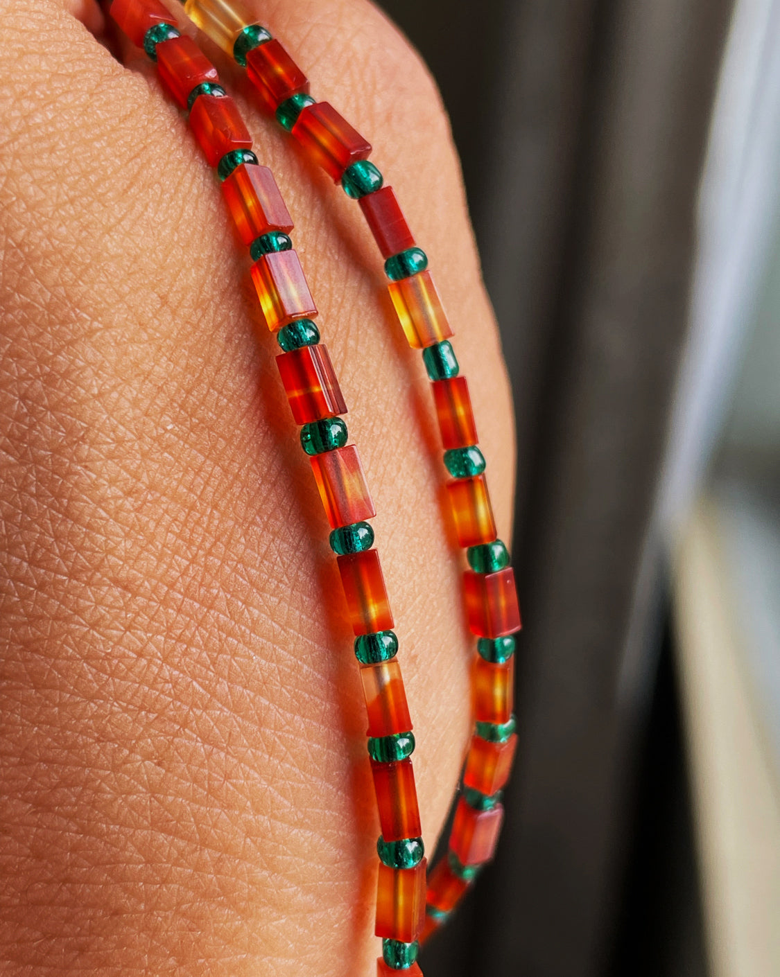 Himalaya Old Antiqe Red Agate Bracelet Necklace Real Mini Small Size Carnelian Tibetan Mala Prayer Beads Natural Sardonyx