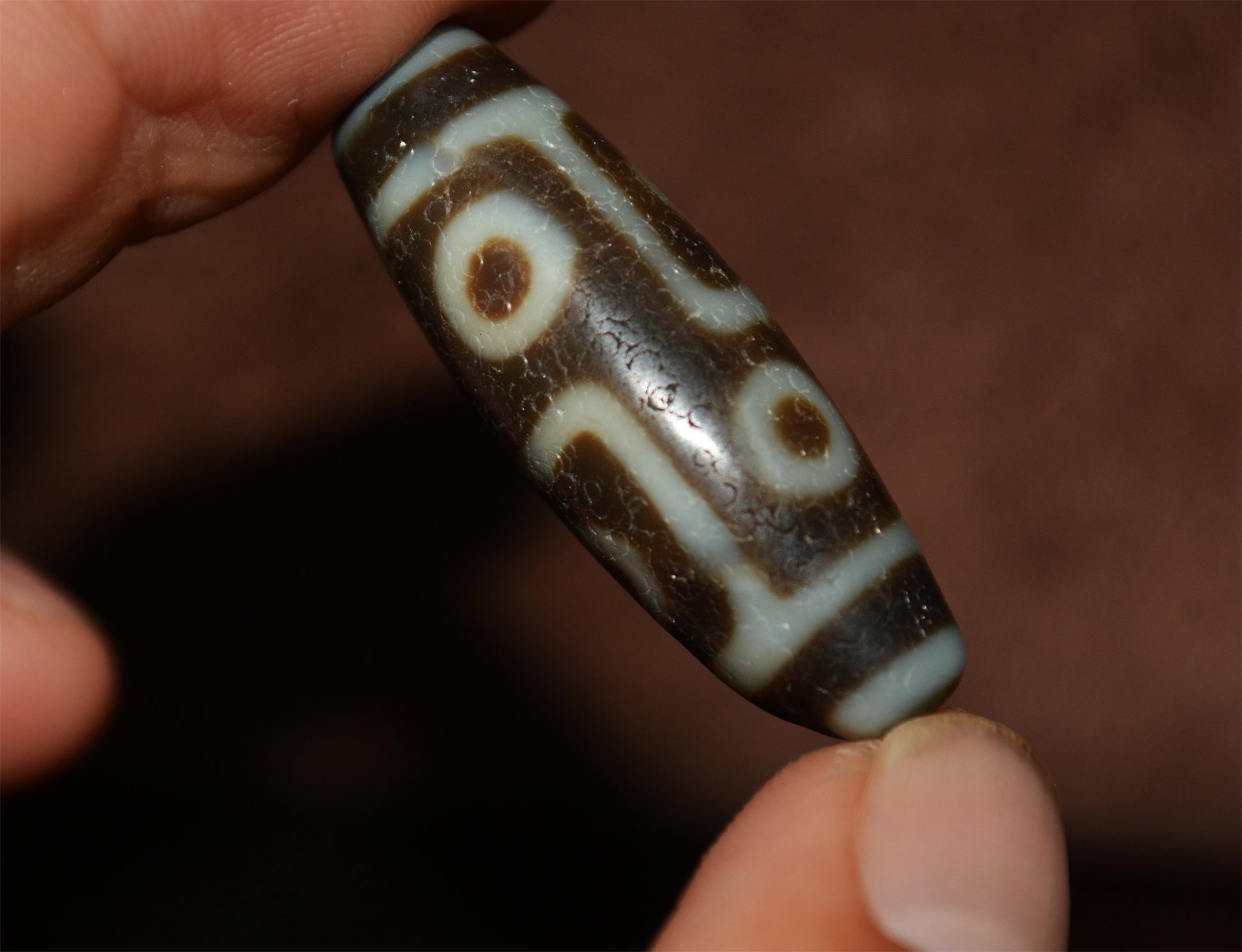 Himalayan Ancient Six Eyes Dzi Bead Real Tibetan Amulet Pendant Agate Pure 6 Eyed Gzi Old Antique Genuine Talisman Bracelet Carnelian