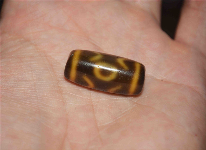 Himalayan Ancient Special Three Eyed Dzi Bead Amulet Real Tibetan Pendant Agate Pure Gzi Old Antique Genuine Talisman Bracelet