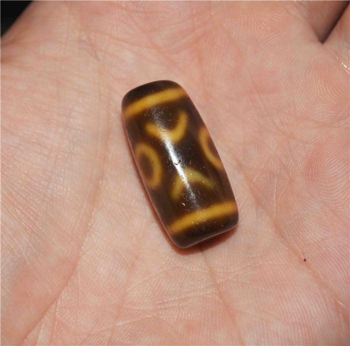 Himalayan Ancient Special Three Eyed Dzi Bead Amulet Real Tibetan Pendant Agate Pure Gzi Old Antique Genuine Talisman Bracelet