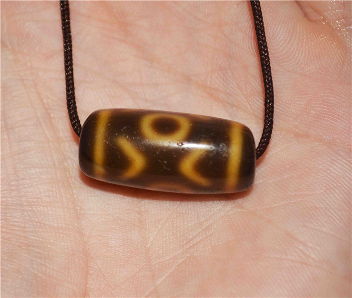 Himalayan Ancient Special Three Eyed Dzi Bead Amulet Real Tibetan Pendant Agate Pure Gzi Old Antique Genuine Talisman Bracelet