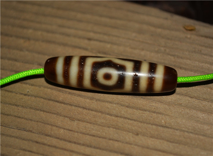 Himalayan Ancient Three Eyes Dzi Bead Amulet Tibet Genuine Pendant Agate Pure 3 Eyed Gzi Old Antique Talisman Bracelet Authentic