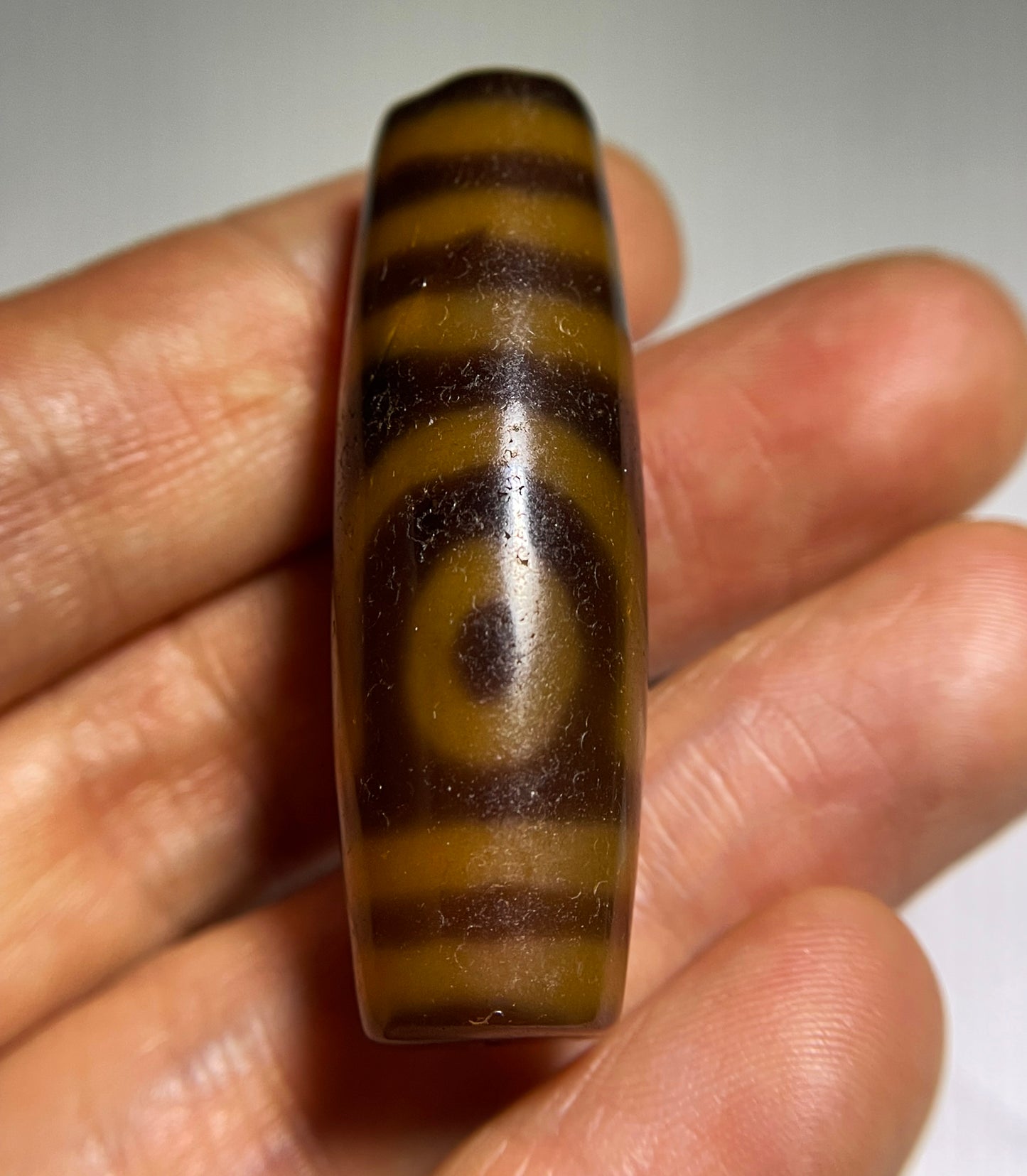 Himalayan Ancient Two Eye Dzi Bead Amulet Pendant Tibet Agate Real 2 Eyed Pure Gzi Old Antique Talisman