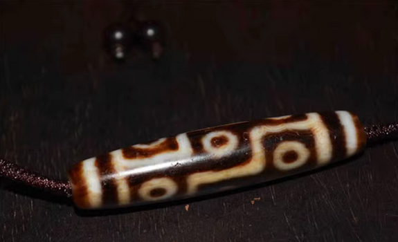 Himalayan Old Ancient Nine Eyes Dzi Bead Amulet Pendant Tibet Agate Real Pure Tiger Tooth Water Wave Gzi Antique Talisman