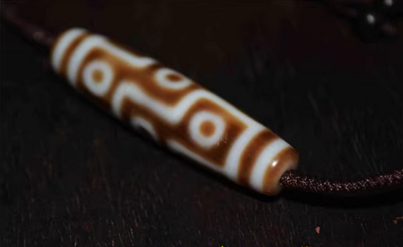 Himalayan Old Ancient Nine Eyes Dzi Bead Amulet Pendant Tibet Agate Real Pure Tiger Tooth Water Wave Gzi Antique Talisman