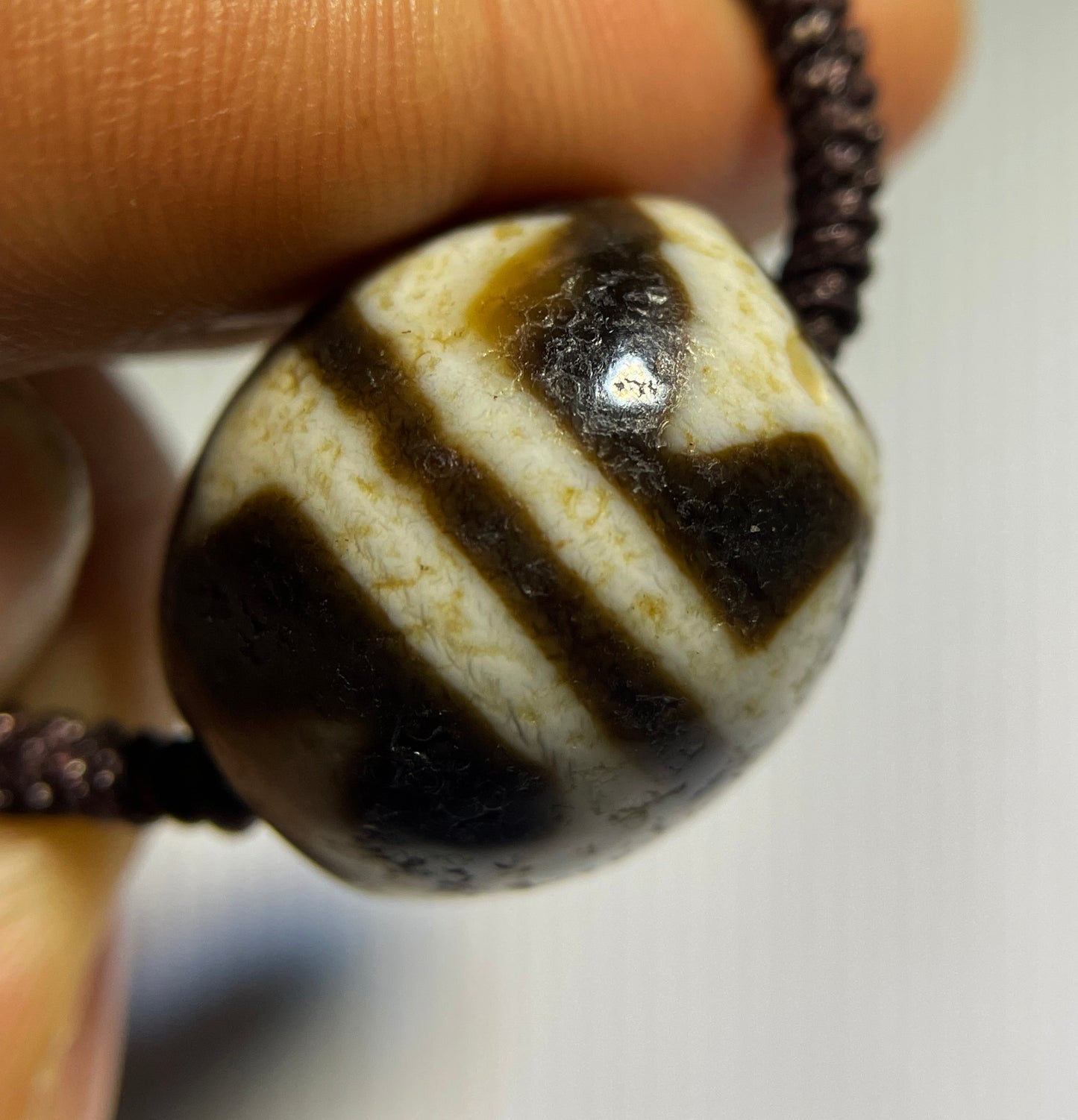 Himalayan Old Ancient Nine Eyes Dzi Bead Amulet Pendant Tibet Agate Real Pure Tiger Tooth Water Wave Gzi Antique Talisman
