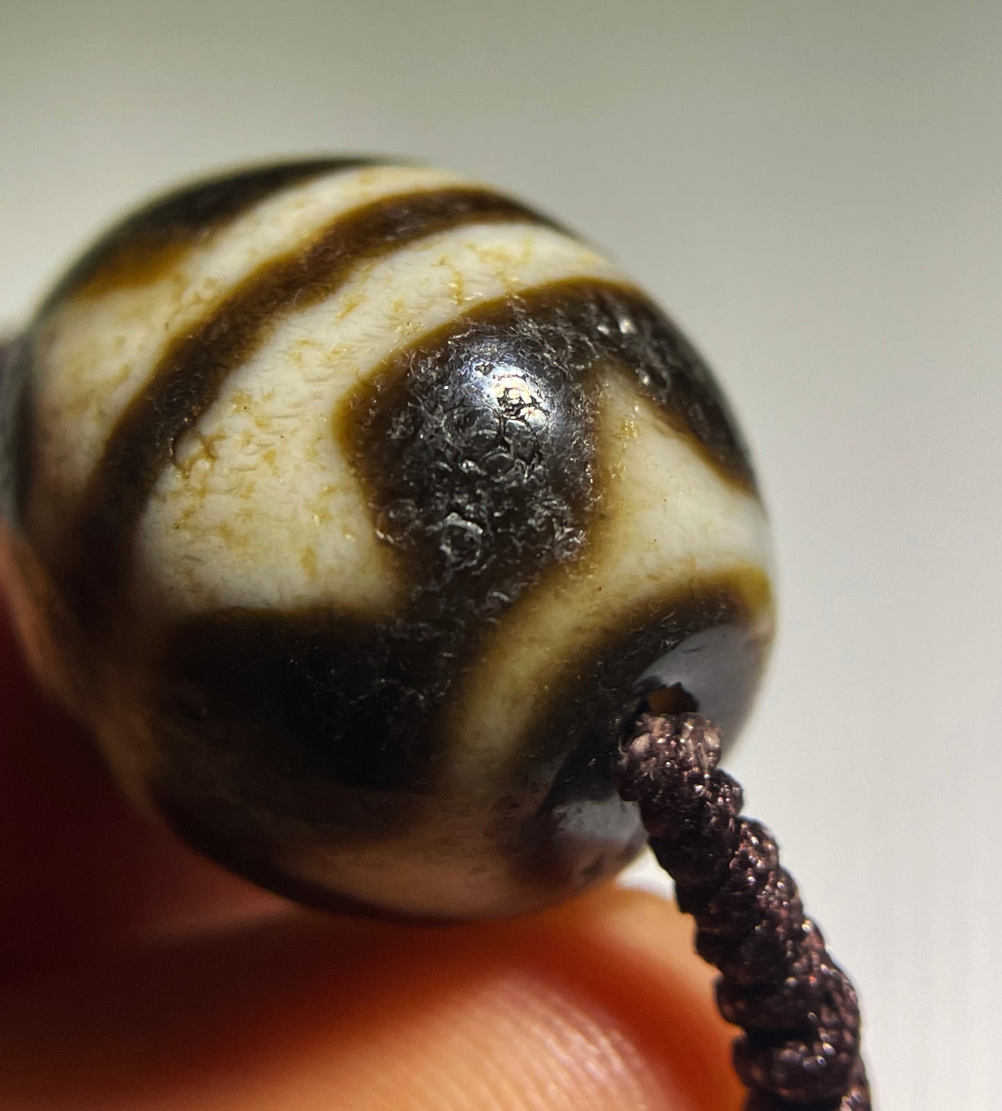 Himalayan Old Ancient Nine Eyes Dzi Bead Amulet Pendant Tibet Agate Real Pure Tiger Tooth Water Wave Gzi Antique Talisman