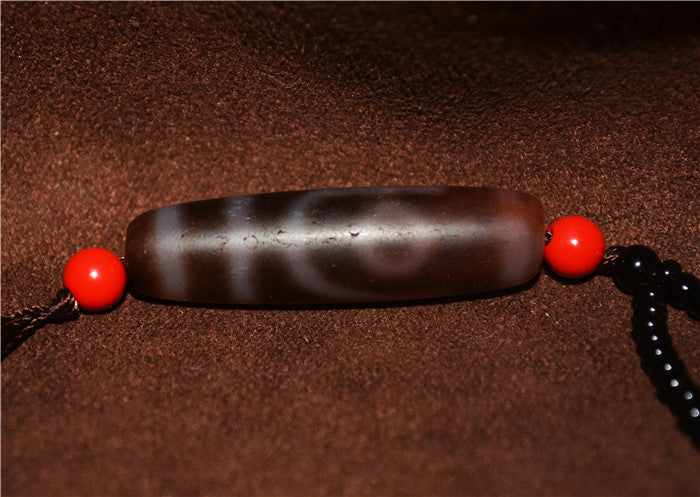 Himalayan Old Ancient Two Eyes Dzi Bead Amulet Pendant Tibet Agate Pure 2 Eyed Gzi Talisman Bracelet Charm
