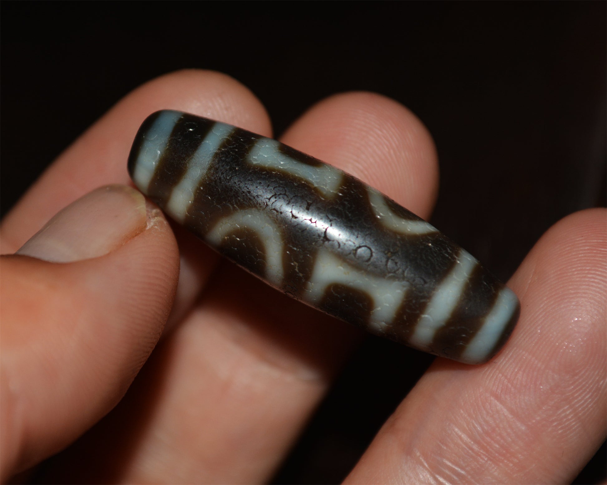 Himalayas Ancient Heaven and Earth Dzi Bead Real Sakor Namkor Pendant Amulet Tibet Agate Genuine Gzi Old Antique Tibet Talisman Bracelet