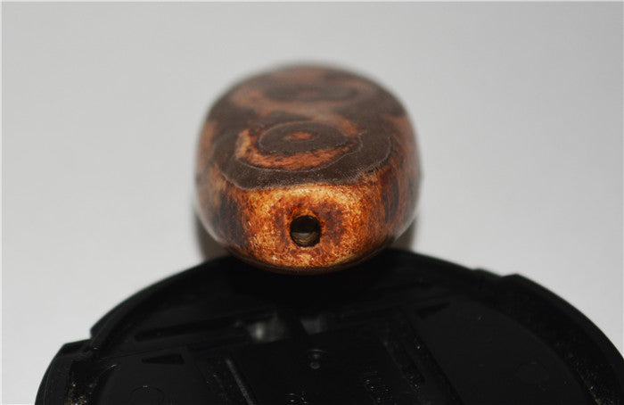 Himalayas Ancient Six Eyes Dzi Bead Amulet Pendant Agate Pure 6 Eyed Gzi Old Real Tibet Talisman