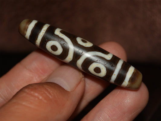Himalayas Ancient Six Eyes Dzi Bead Amulet Real Tibetan Pendant Agate Pure 6 Eyed Gzi Old Antique Genuine Talisman Bracelet