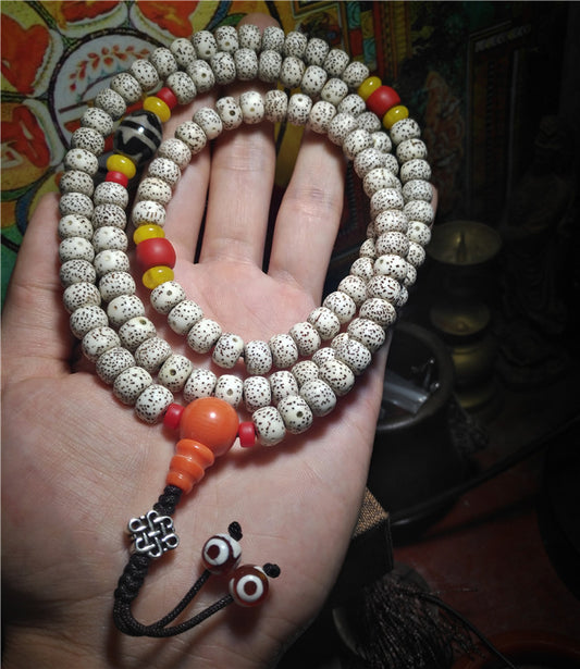 TIBETAN LOTUS BODHI SEEDS BRACELETMALA ROSARY PRAYER BEADS