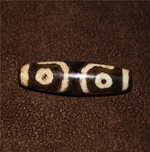 Real Ancient Tibet Three Eyes Dzi Bead Amulet Pendant Himalayan Old Real Agate 3 Eyed Pure Gzi Talisman