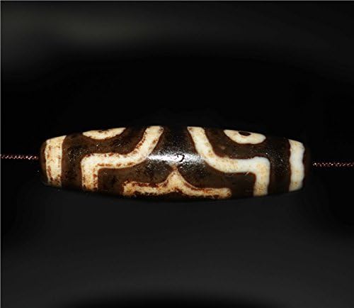 Real Ancient Tibet Three Eyes Dzi Bead Amulet Pendant Himalayan Old Real Agate 3 Eyed Pure Gzi Talisman