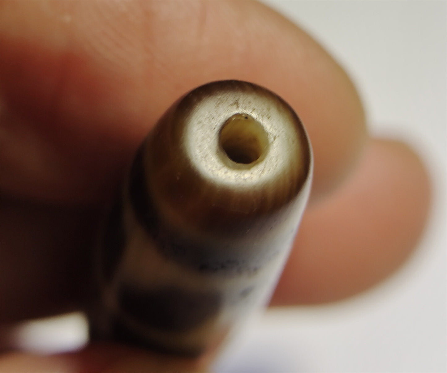 Real Ancient Tibet Tiger Tooth Dzi Bead Amulet Agate Double Water Wave Himalayan Genuine Zigzag Gzi Pendant Talisman