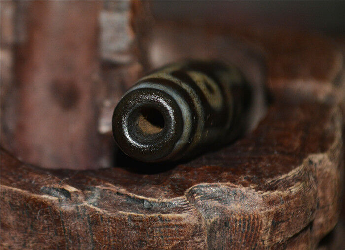 Real Ancient Tibetan Nine Eyes Dzi Bead Amulet Himalayan Pure 9 Eyed Gzi Pendant Genuine Old Antique Agate Talisman Bracelet