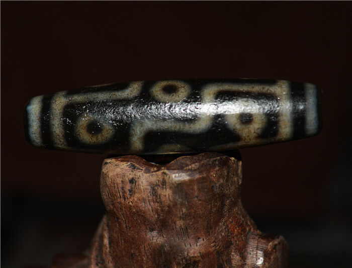 Real Ancient Tibetan Nine Eyes Dzi Bead Amulet Himalayan Pure 9 Eyed Gzi Pendant Genuine Old Antique Agate Talisman Bracelet