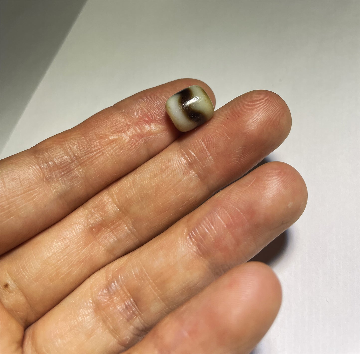 Real Ancient Tibetan Tiger Tooth Dzi Bead Agate Water Wave Amulet Himalaya Genuine Gzi Pendant