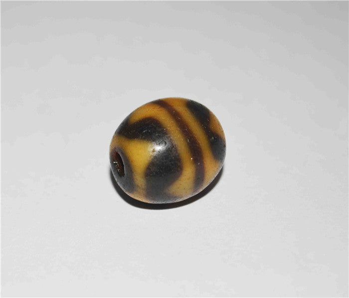 Real Ancient Tibetan Tiger Tooth Dzi Bead Amulet Agate Double Water Wave Himalayan Genuine Zigzag Gzi Pendant