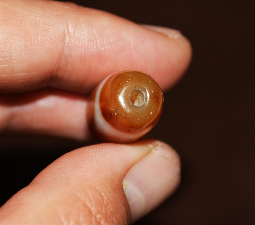 Real Ancient Tibetan Tiger Tooth Dzi Bead Amulet Himalaya Water Wave Pure Gzi Pendant Genuine Old Antique Agate ZigZag Talisman Bracelet