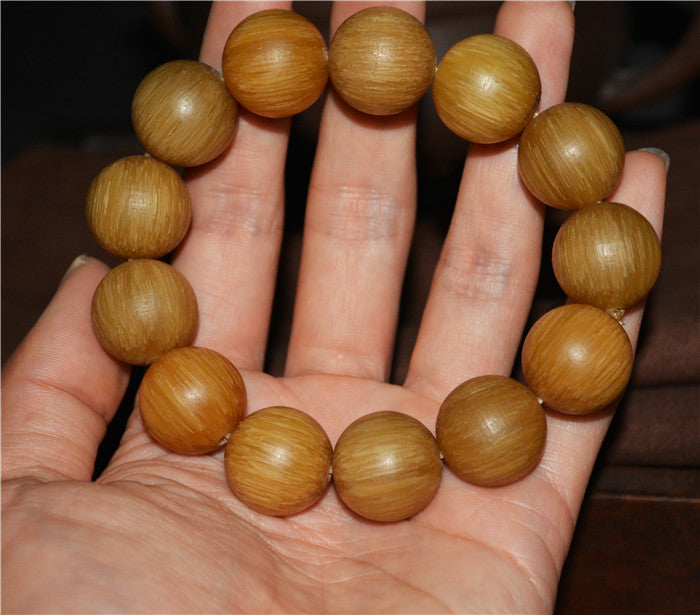 Real Chinese Old Antique Horn Bracelet Mala Prayer Beads Tibetan Genuine Himalayas Rosary