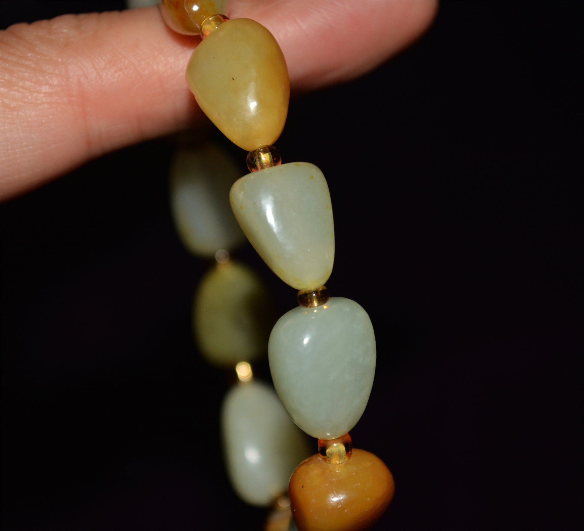 Real Chinese Old Antique White Hetian Jade Bracelet Nephrite Hotan Mala Prayer Beads Rosary Genuine River Pebble Mutton Fat  Authentic Natural