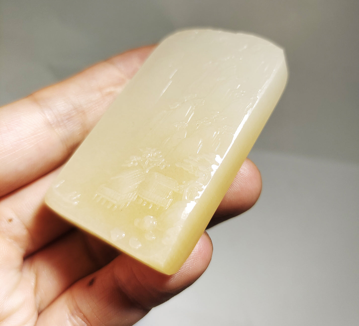 Real Chinese Old Antique White Hetian Jade Landscape Pendant Nephrite Hotan Hill Mountain Tree Elder Bridge Temple Bird hut boat Genuine River Pebble Mutton Fat  Authentic natural