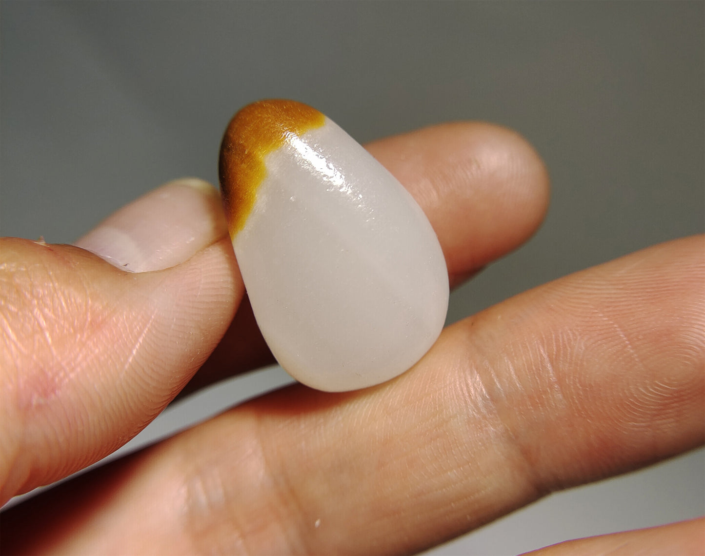 Real Chinese Old Antique White Hetian Jade Pendant Hotan Nephrite River Pebble Mutton Fat Bead Authentic natural