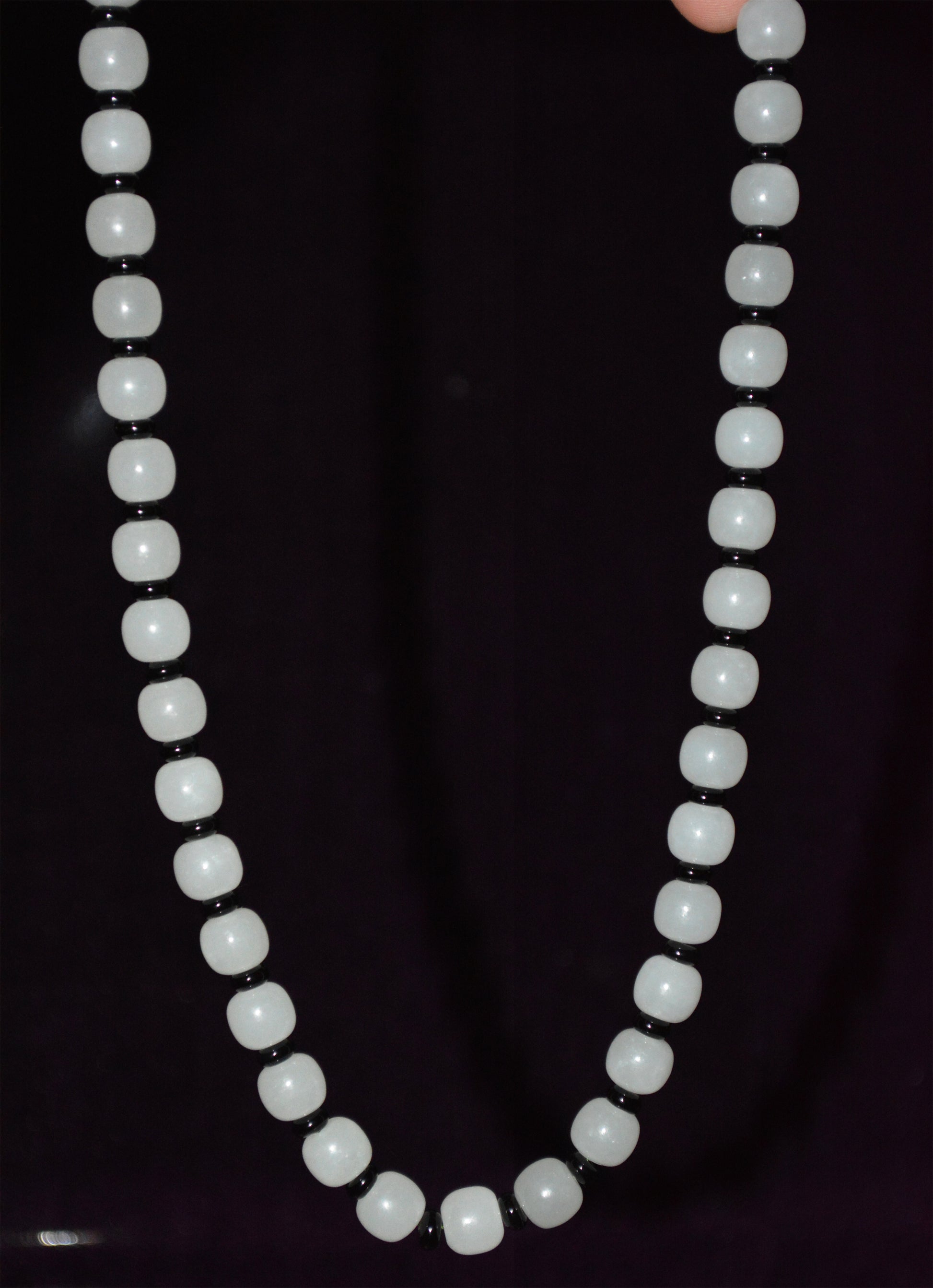 Real Chinese Old Antique White Hetian Jade Bracelet Nephrite Hotan Mala Prayer Beads Rosary Genuine River Pebble Mutton Fat  Authentic Natural