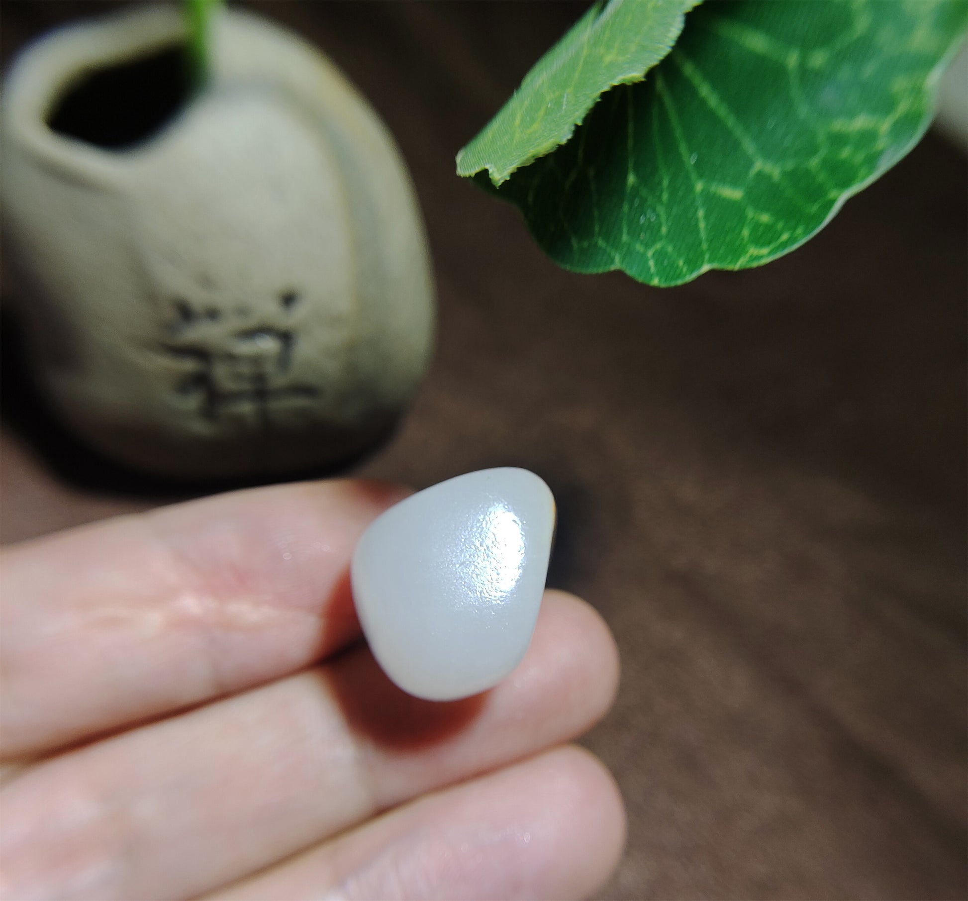 Genuine Chinese White Hetian Jade Pendant Natural Nephrite Hotan Bead Old Antique Real River Pebble Mutton Fat Amulet