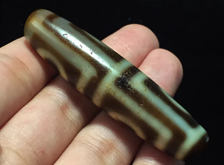 Real Himalaya Ancient Four Eye Dzi Bead Amulet Pendant Tibet Agate Genuine 4 Eyed Pure Gzi Old Antique Talisman Bracelet